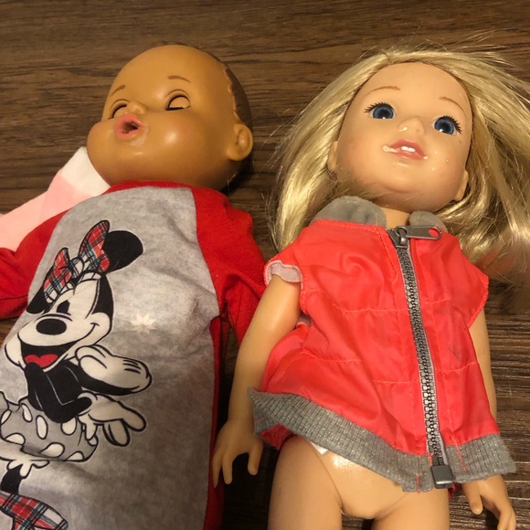 American girl wellie wishers Camille,baby clothes/shoes, unicorn onsie, hangers - Picture 9 of 16